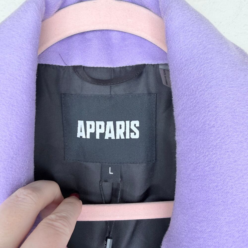NWT Apparis Aaron Amethyst Purple Tailored Long Double Breasted Jacket Coat Lg - Picture 9 of 15